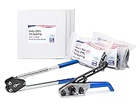 Vista 21 de IDL Packaging Kit de flejado de polietileno (PP) de grado industrial de 1/2 pulgada x 200 pies, resistencia a la rotura de 300 libras, solución