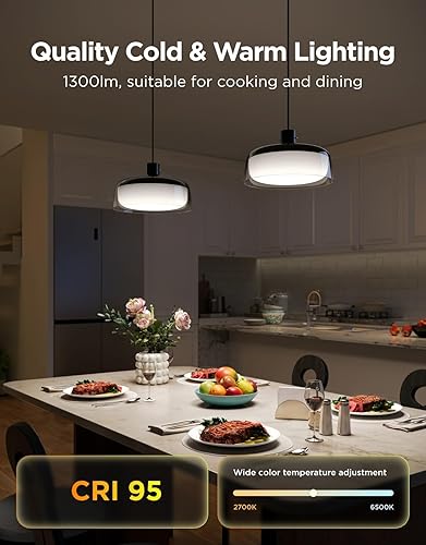 Miniatura 5 de Govee Pendant Light for Kitchen Island, Three-Layer RGBIC Smart Lighting, Matter Compatible, 1300LM 2700K-6500K Dimmable Black Hanging Light Fixture