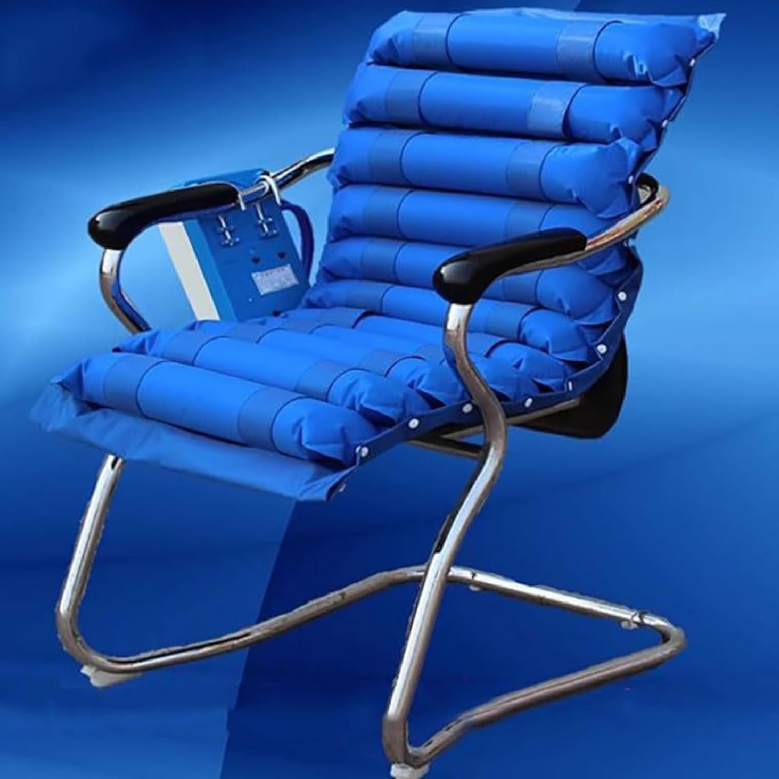 Cojín de presión alterna para silla de ruedas, almohadilla inflable para asiento de aire con bomba para posoperatorio y sentado a largo plazo, alivia las úlceras de presión