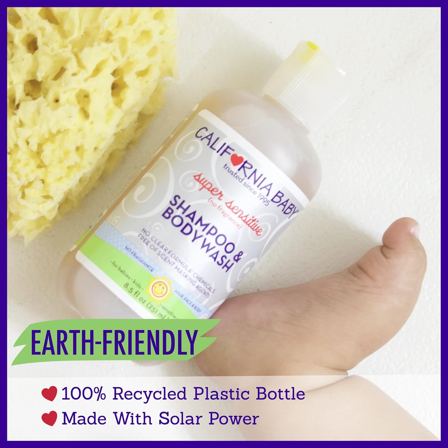 California Baby Super Sensitive Baby Shampoo and Body Wash | 100% Plant-Based | Gentle Fragrance Free Shampoo | Hypoallergenic | 251 mL / 8.5 oz - Image 9