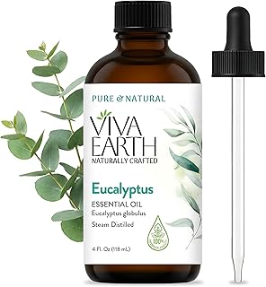 Eucalyptus Essential Oil – Pure and Natural Eucalyptus Aroma for Diffusers, Aromatherapy, Hair and Scalp Care, Skin Care, Massage Oils, Soap and Candle Making – with Dropper, 4 oz