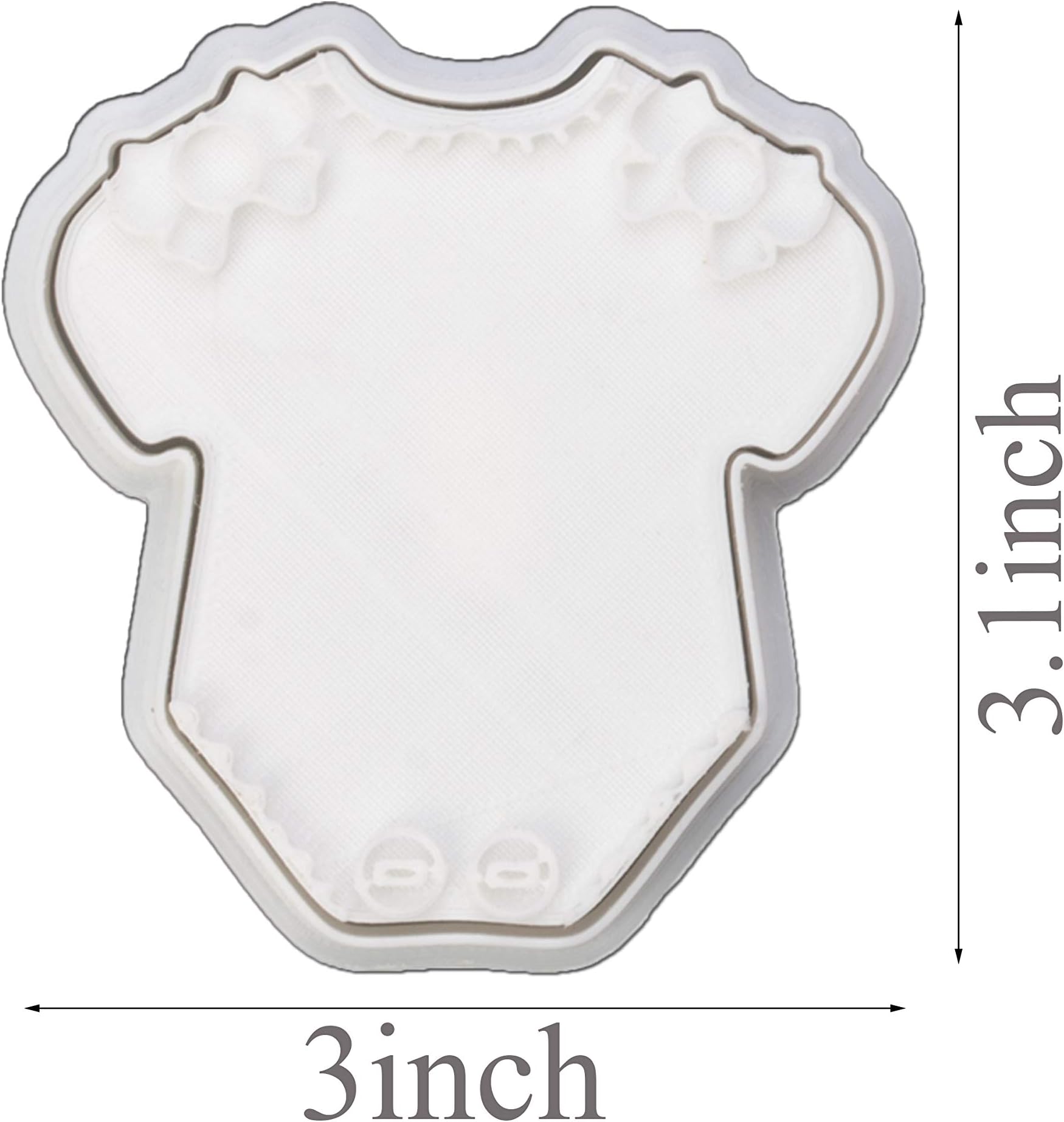 Mostop Baby Shower Cookie Cutter with Baby Onesie Stampers, Baby Shape Cake Mold Fondant Decorating Tools DIY Mold for Sugar Craft Baking Mould Kids' Birthday Party Kitchen Tools