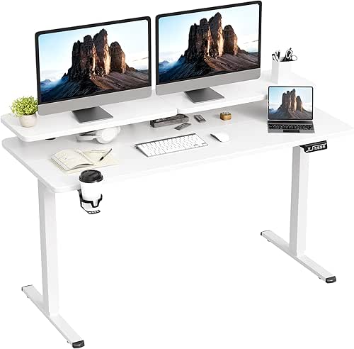 JUMMICO Electric Standing Desk, Adjustable Height Desk 55 x 24