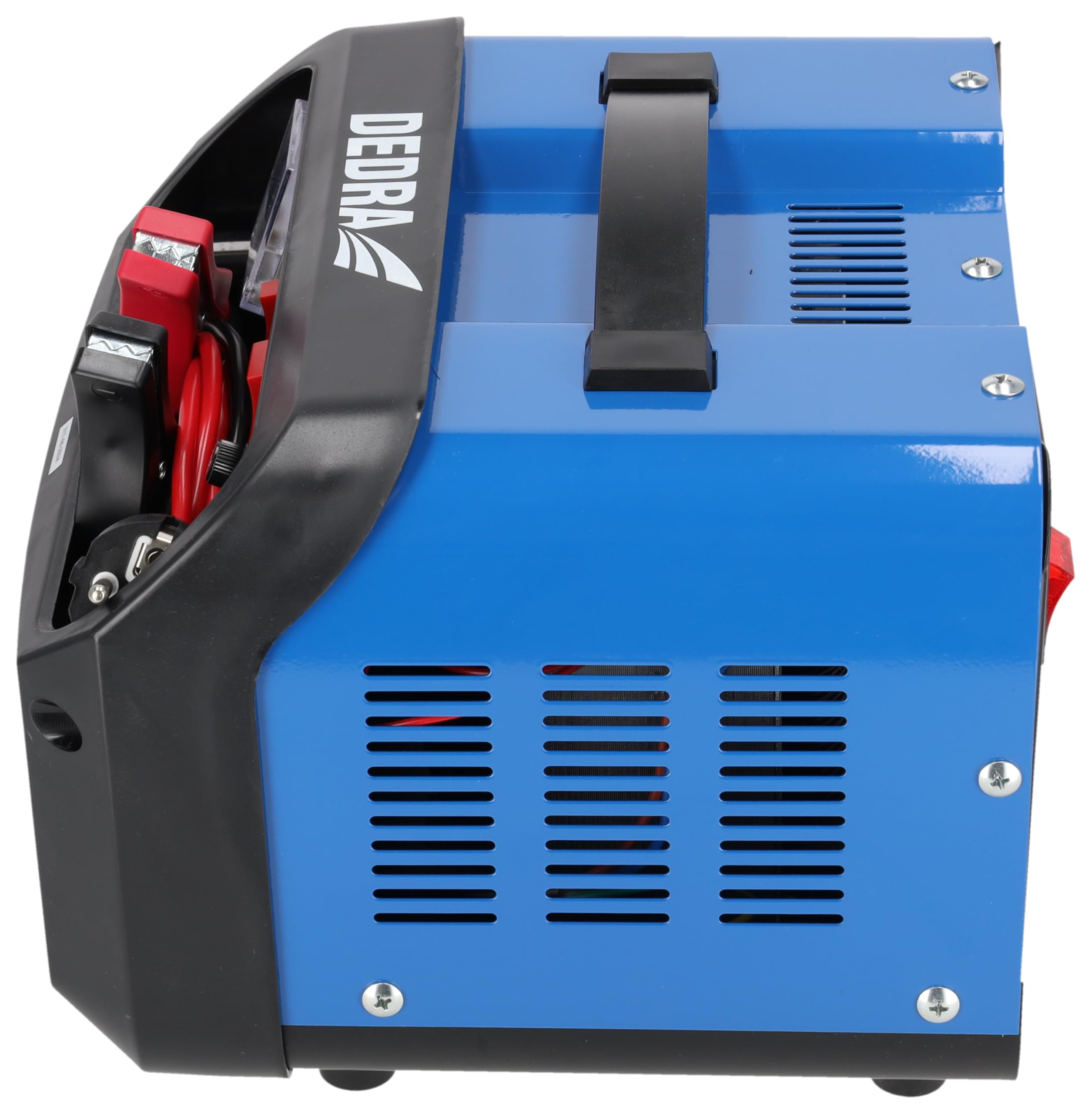 DEDRA Chargeur Démarreur 12/24V 30A Professionnel – Booster Batterie 400A Jusqu’à 350Ah – Fonction Désulfatation + Réparation – Câbles 2m Cuivre Pur, Écran LCDs, Bleu