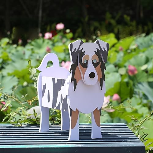 Miniatura 8 de Regalos de pastor australiano, decoración de pastor australiano para cumpleaños o Navidad, maceta de perro pastor australiano para jardín al aire