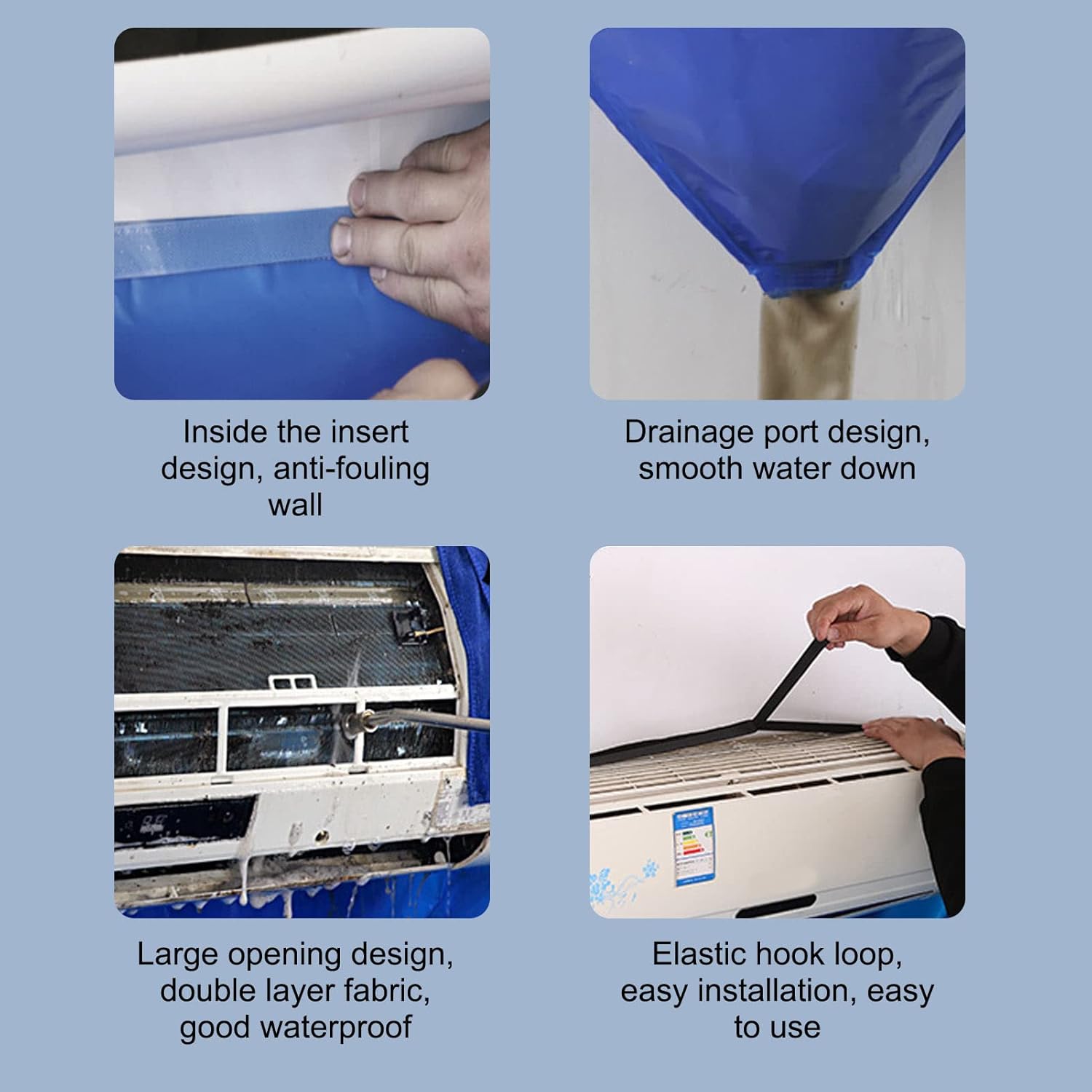 Air Conditioning Tools Waterproof Leak Proof Cover Bag Thicken Double Layer Universal Air Conditioner Dust Washing Tool