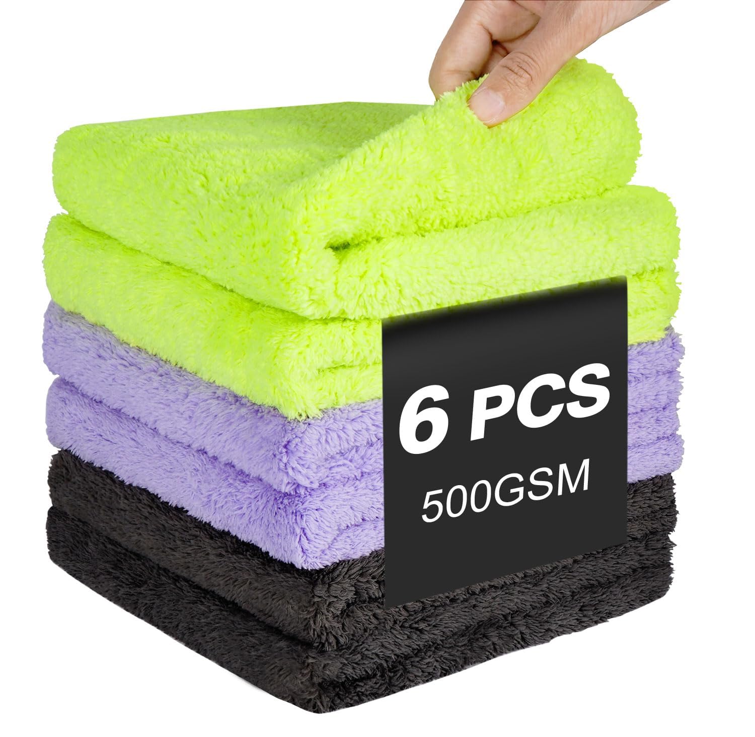 KASTWAVE Microfiber Cleaning Cloth - Ultra Absorbent Car & Home Polishing, Drying, Buffing & Detailing Towel