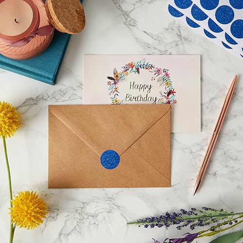 Miniatura 2 de Paquete de 360 puntos redondos con purpurina de 1 pulgada, calcomanías brillantes para bodas, cumpleaños e invitaciones de graduación, calcomanías