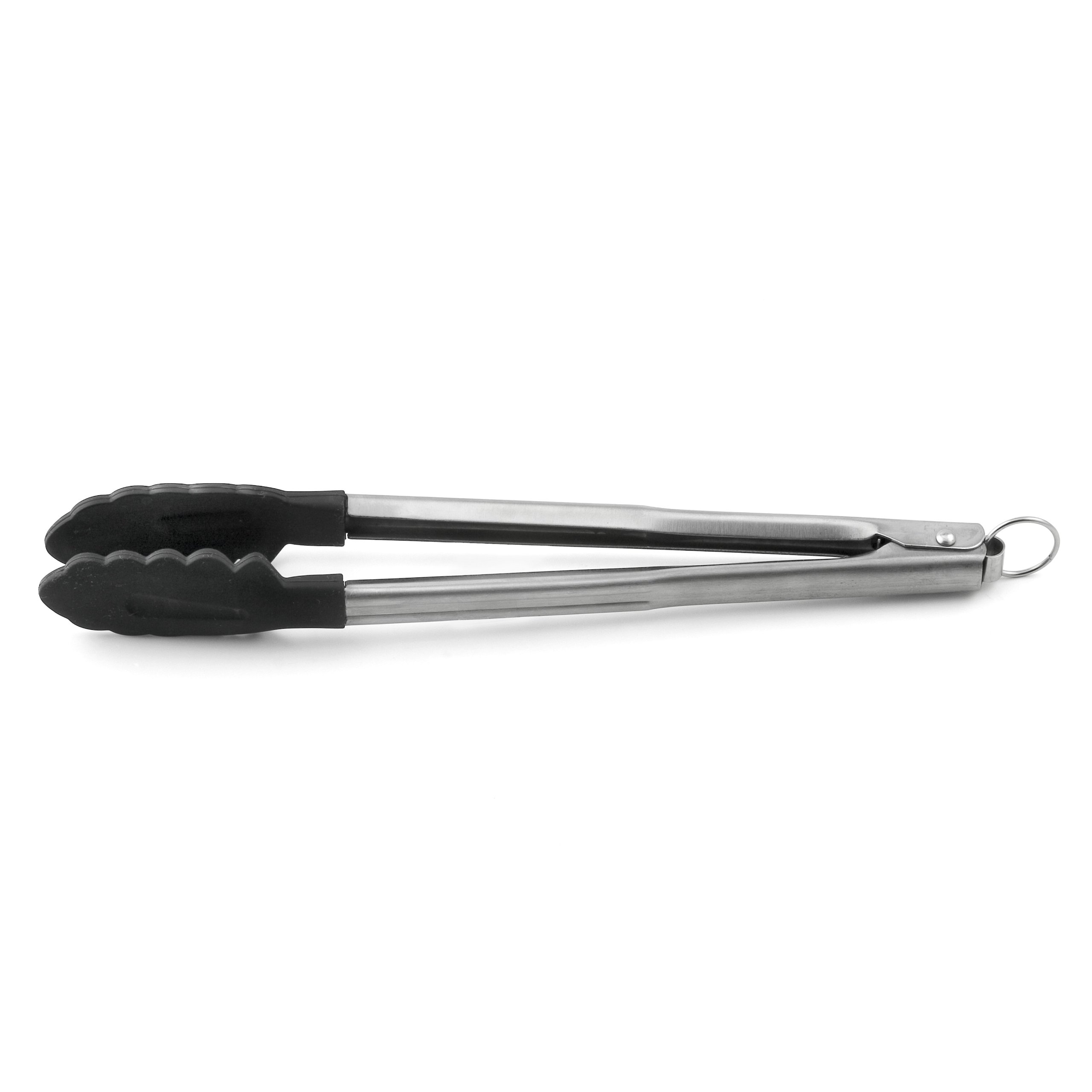 Weis Karl CIE. GmbH Multiusos Pinzas 24 cm de Acero Inoxidable, Color Plateado/Negro, 24 x 5 x 5 cm