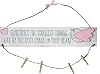 Petit Cheri Little Things Pink Hanging Plaque With Pegs Lovely New Baby Gift