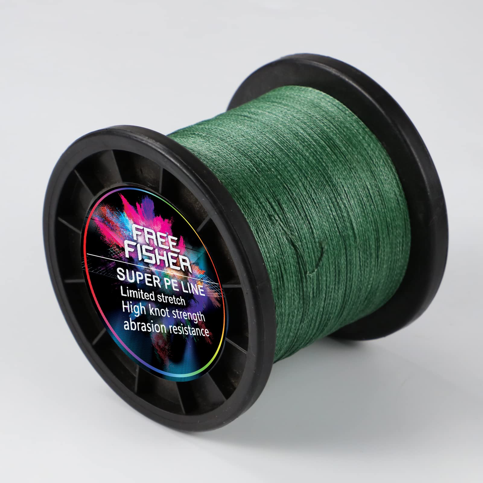 Hilo Trenzado Pesca 300m/1000m/2000m 4 Trenzados Resistentes Desgaste Suaves Hilos de Pesca PE Fuerte Tensión Línea Mar Pesca Línea 4.5-45kg, Verde Militar (1000m), 10# (0.55mm/45kg)
