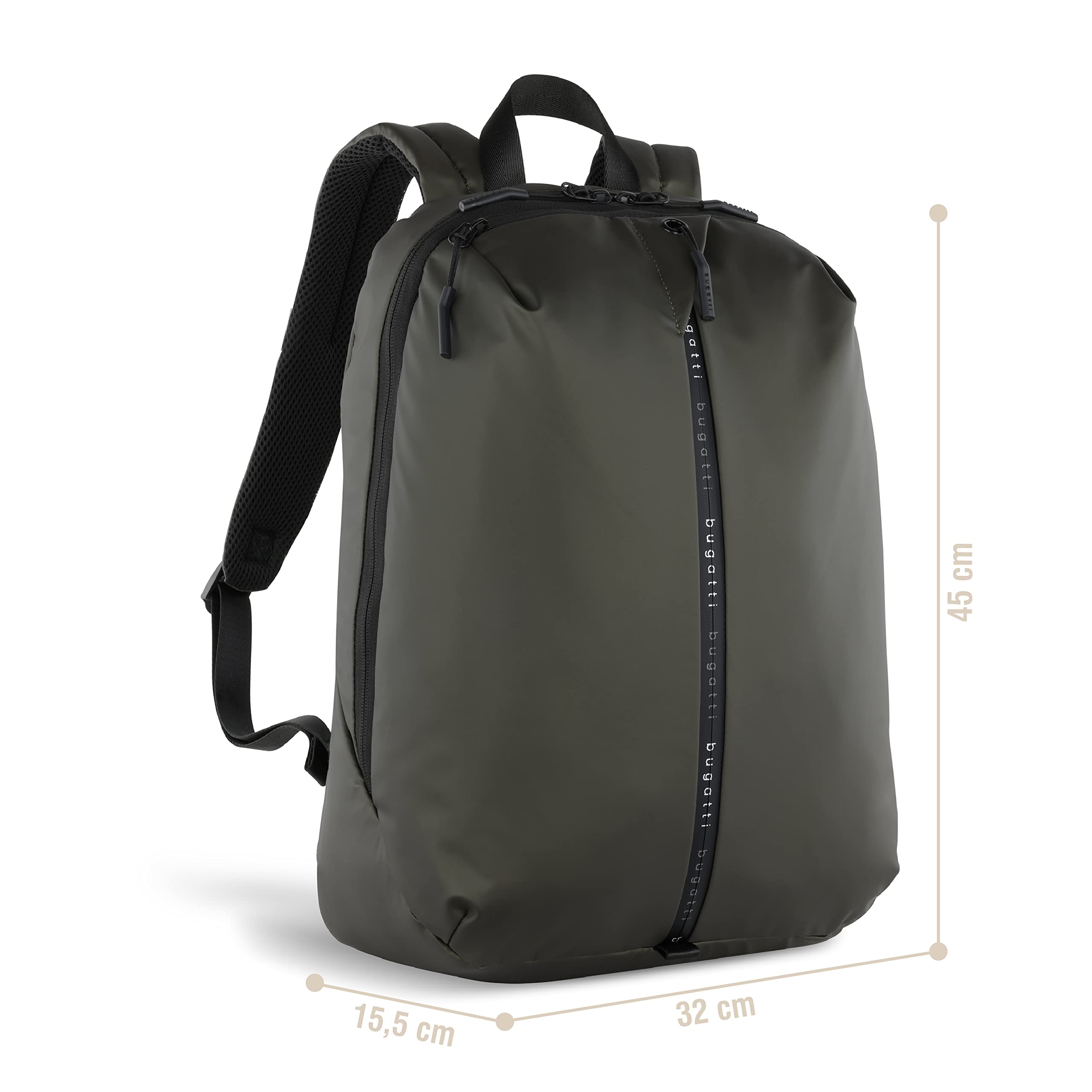bugatti Blanc Zaino Porta PC 15 Pollici, Grande - Oliva