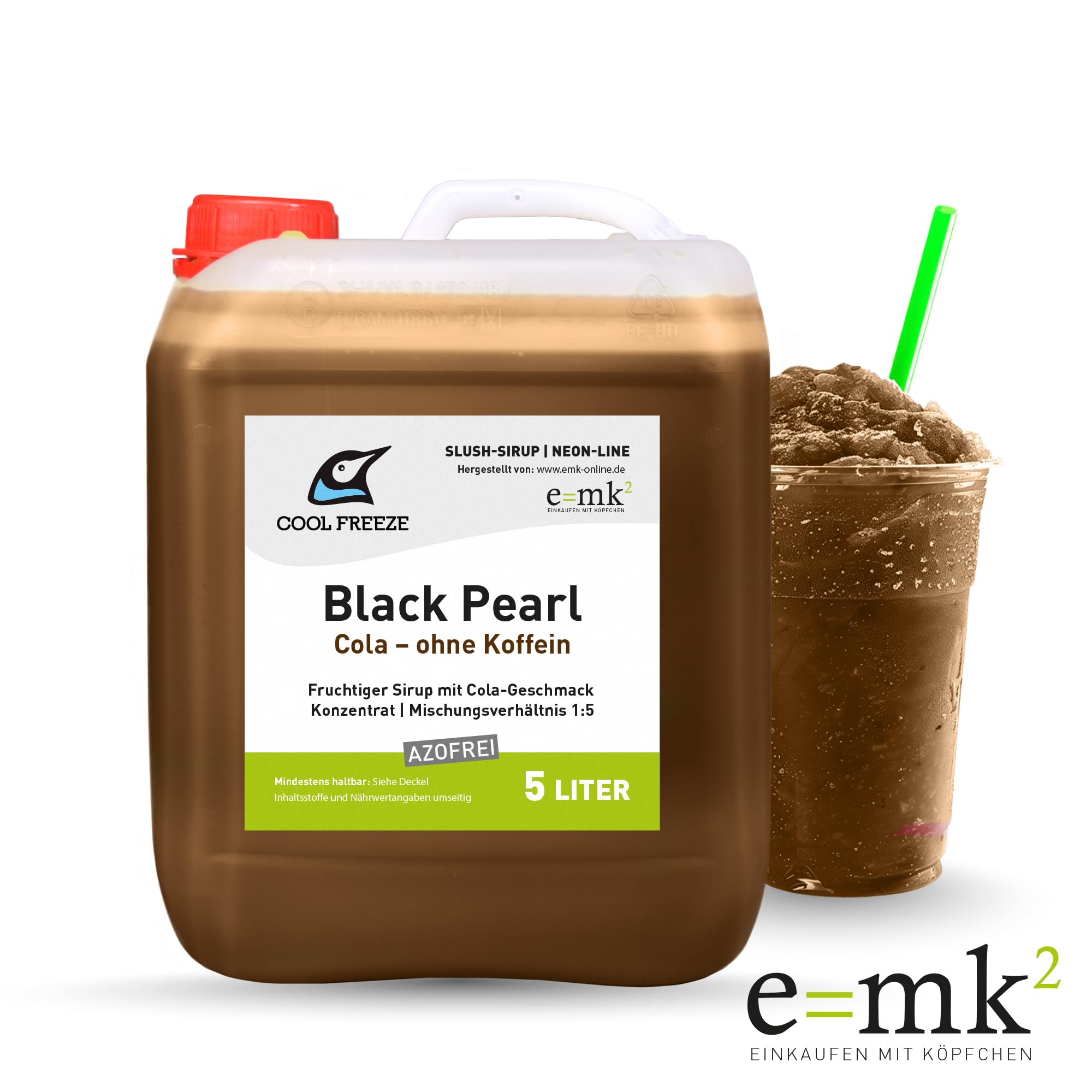 Slush-Eis-Sirup 4×5 L Set – Cola, Pfirsich, Waldmeister & Blaubeere | Konzentrat 1:5 Mix-Set | Glycerin Frei | Slushy Eis selber machen | Perfekt für Ninja Slushy Maschine | Premium Qualität