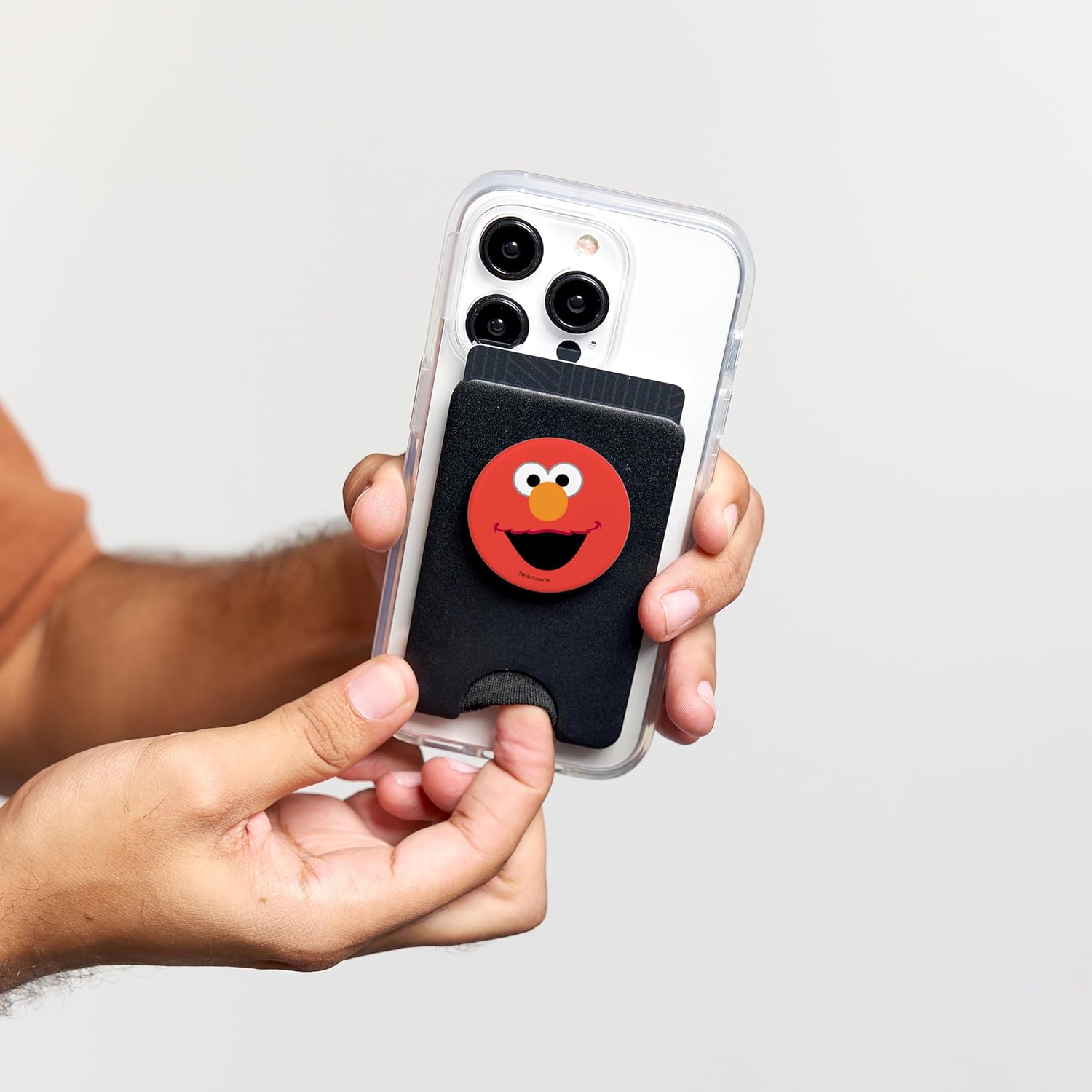 Sesame Street Elmo Face PopSockets PopWallet for MagSafe