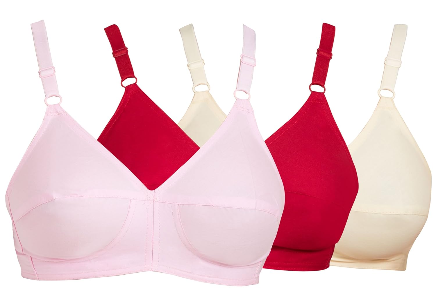 SOUMINIE – U Shaped Back – 100% Cotton Full Figure Bra – Minimizer – Non Padded – Full Coverage Wirefree Seamed Bra SOUMINIE – U Shaped Back – 100% Cotton Full Figure Bra – Minimizer – Non Padded – Full Coverage Wirefree Seamed Bra