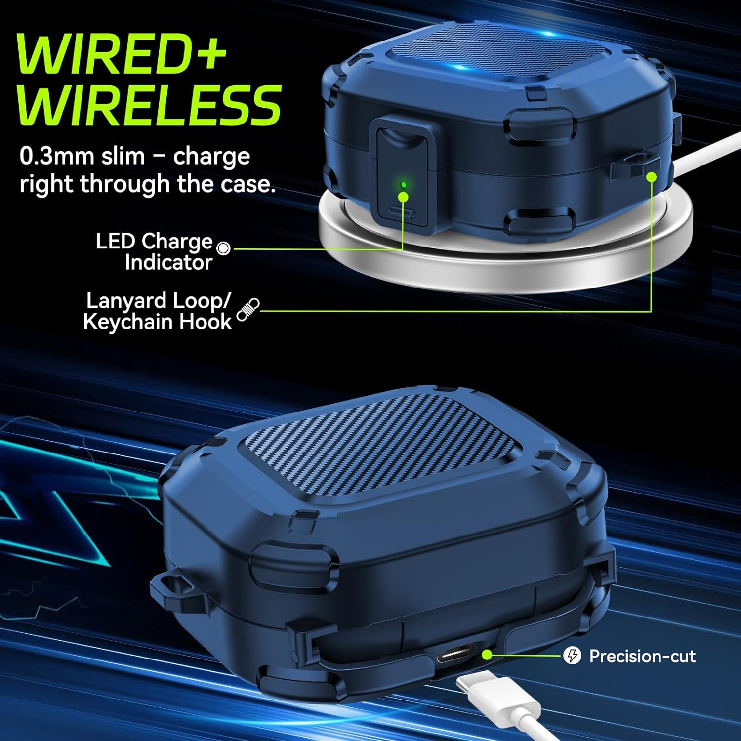 2025 New Security Lock Case for Beats Powerbeats Pro 2 Wireless Bluetooth Earbuds, Shockproof Protective Hard Cases Cover for Beats Powerbeats Pro 2 (2025) Accessories, with Cleaning Kit & Keychain - Image 7