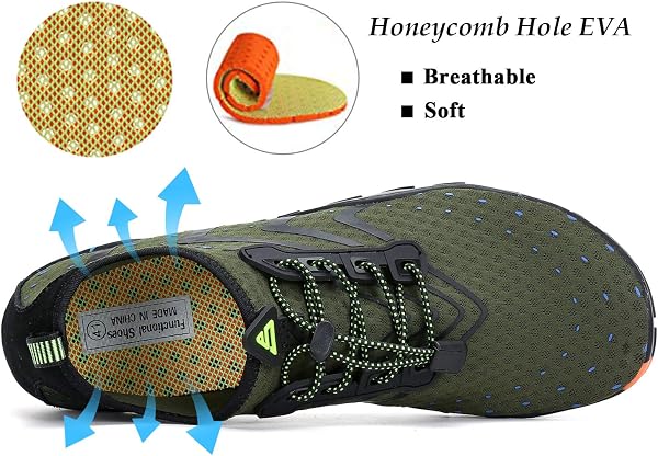 SAGUARO Scarpe da Scoglio Uomo Donna - 7/9 Fori di Drenaggio Antiscivolo Asciugatura Rapida Gr.35-48 - 5