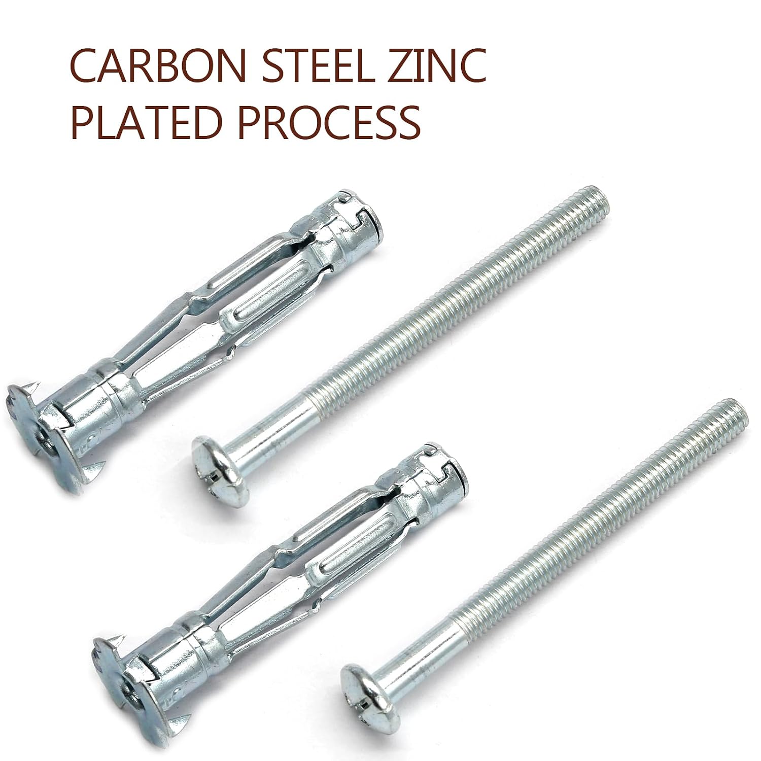 Jiozermi M4x32mm Molly Bolts, 20 Pcs, Heavy Duty Hollow Wall Anchors