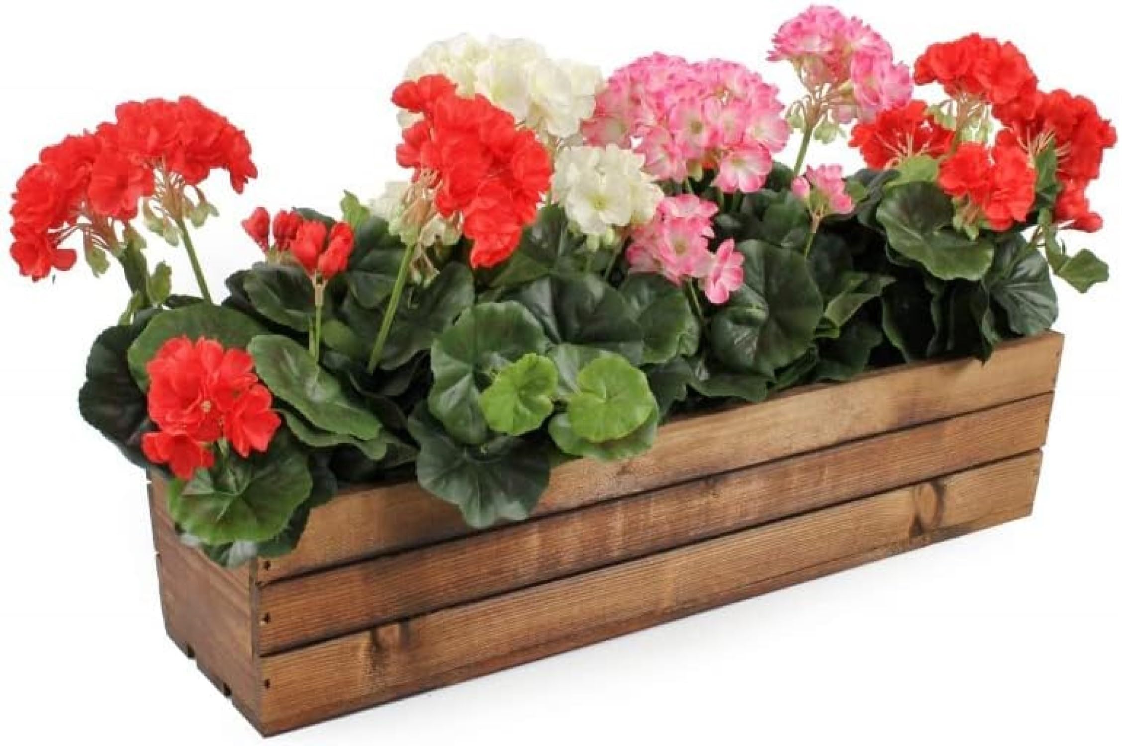 KOTARBAU® Jardinera de Madera, 600 x 180 x 150 mm, Color marrón, Jardinera Rectangular, Larga, Macetero para Plantas y Hierbas, Jardín, Terraza, Balcón, Rústica
