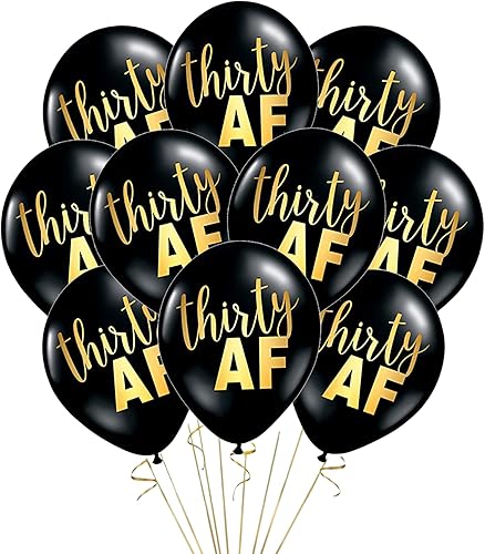 Globos de látex 30AF, 12 unidades, tema de cumpleaños 30AF, decoraciones divertidas para el día B de 30 AF, regalo de treinta bromas, látex para
