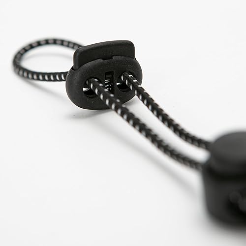 Miniatura 9 de 2 soportes ajustables negros para palos de senderismo, hebilla de fijación para bastón de caminar con cordón elástico, cordones de seguridad para