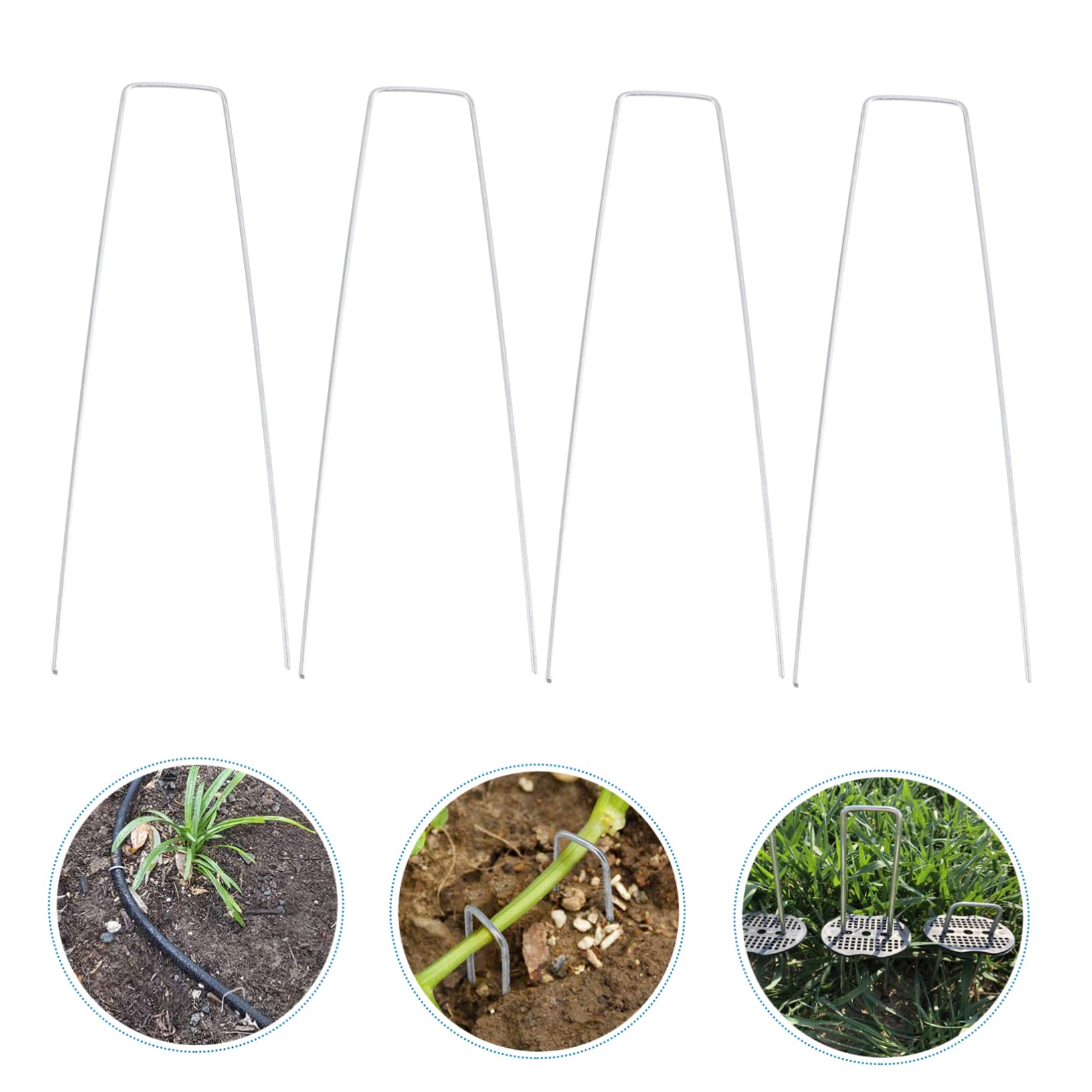 100pezzi U-shaped Lawn Turf Pegs Chiodi Per Giardinaggio Fissaggio Tappeti Erbosi Strumento Per Resistente e Facile Usare