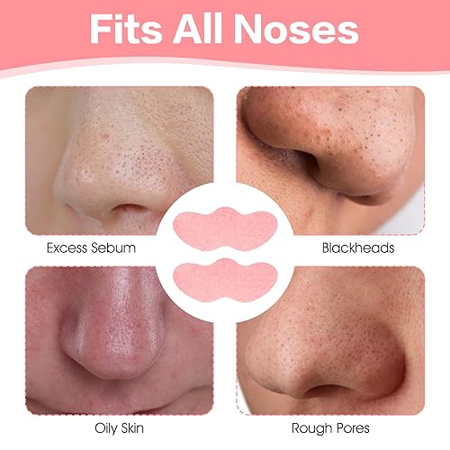 Miniatura 7 de 70 tiras faciales de carbón de bambú para puntos negros, tiras de limpieza de poros, removedor de espinillas de nariz, tira de carbón de limpieza