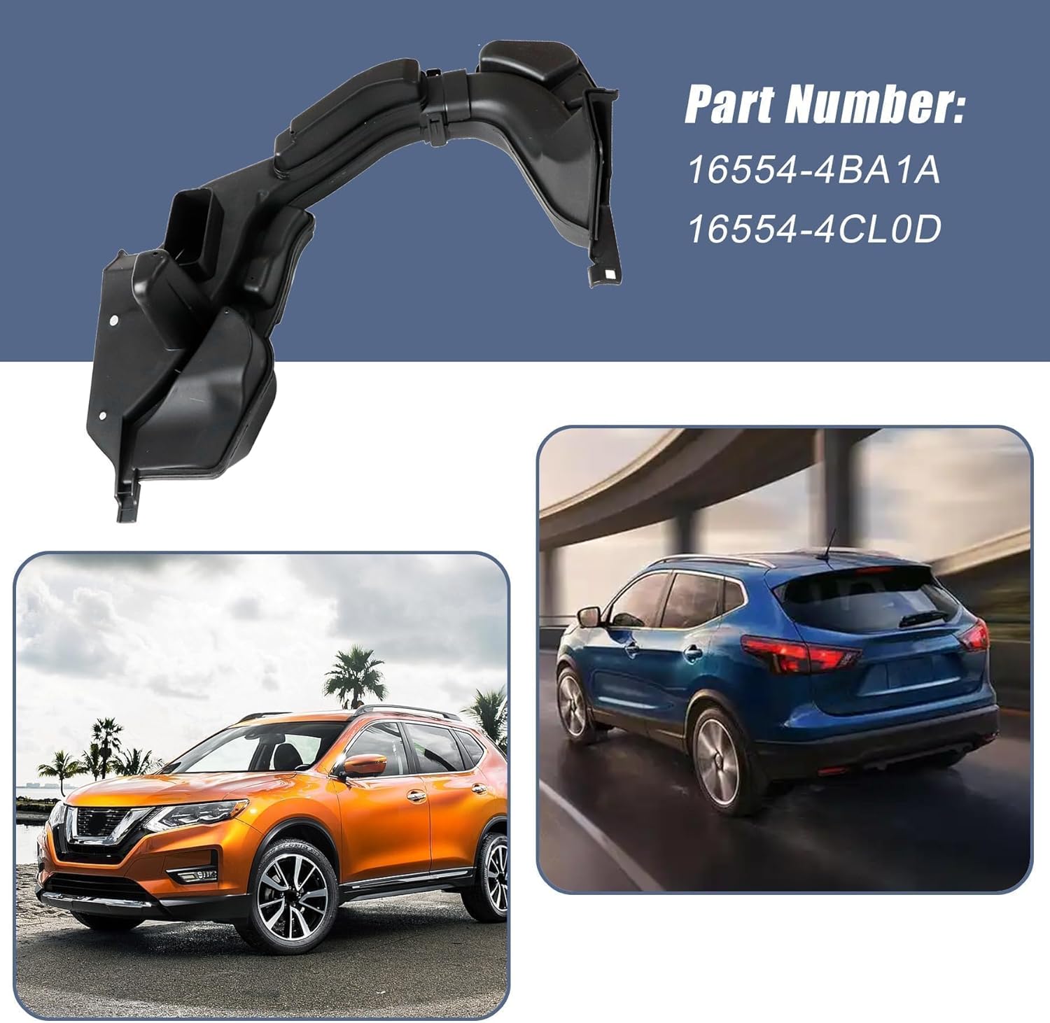 XQSMWF Air Intake Duct Tube Fit for Nissan Rogue 2014-2020 2.5L Inlet Tube Hose, Replace 16554-4BA1A 16554-4CL0D