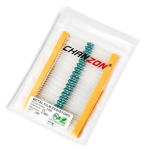 Vista 412 de Chanzon 100pcs 1/4W (0.25W) 33K Ω ohmios Resistencia fija de película metálica 0.01 ±1% Tolerancia 33KR MF Resistencias de orificio pasante