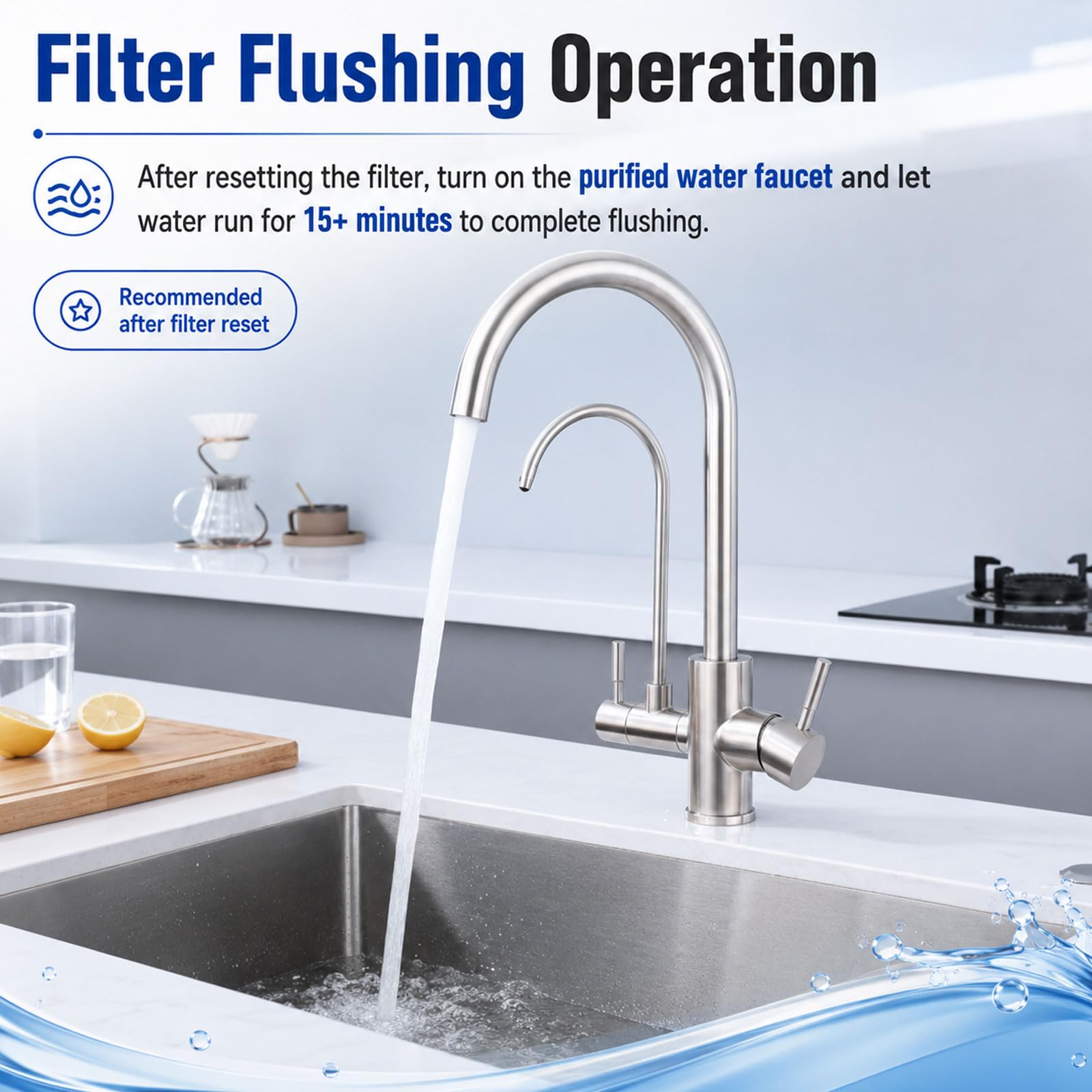 Cartuccia filtrante a membrana di ricambio a osmosi inversa, elemento filtrante a membrana di ricambio da 1/4 a connessione rapida, membrana RO importata per filtrazione dell'acqua del rubinetto