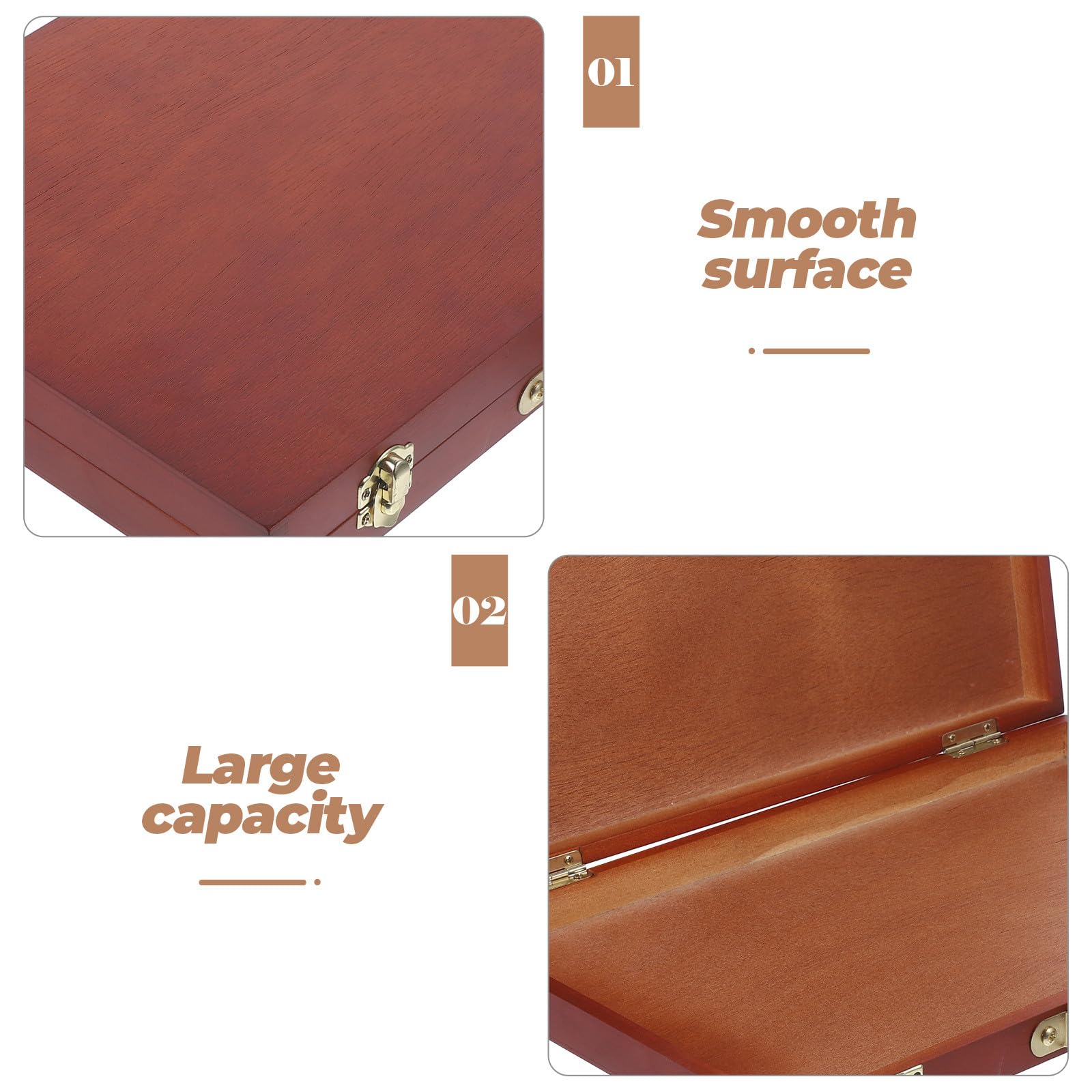 Boîte à Outils de Peinture Bois avec Poignée Confortable Rangement Compact et Compartiments Sécurisés pour Stylos Pigments et Accessoires Artistes