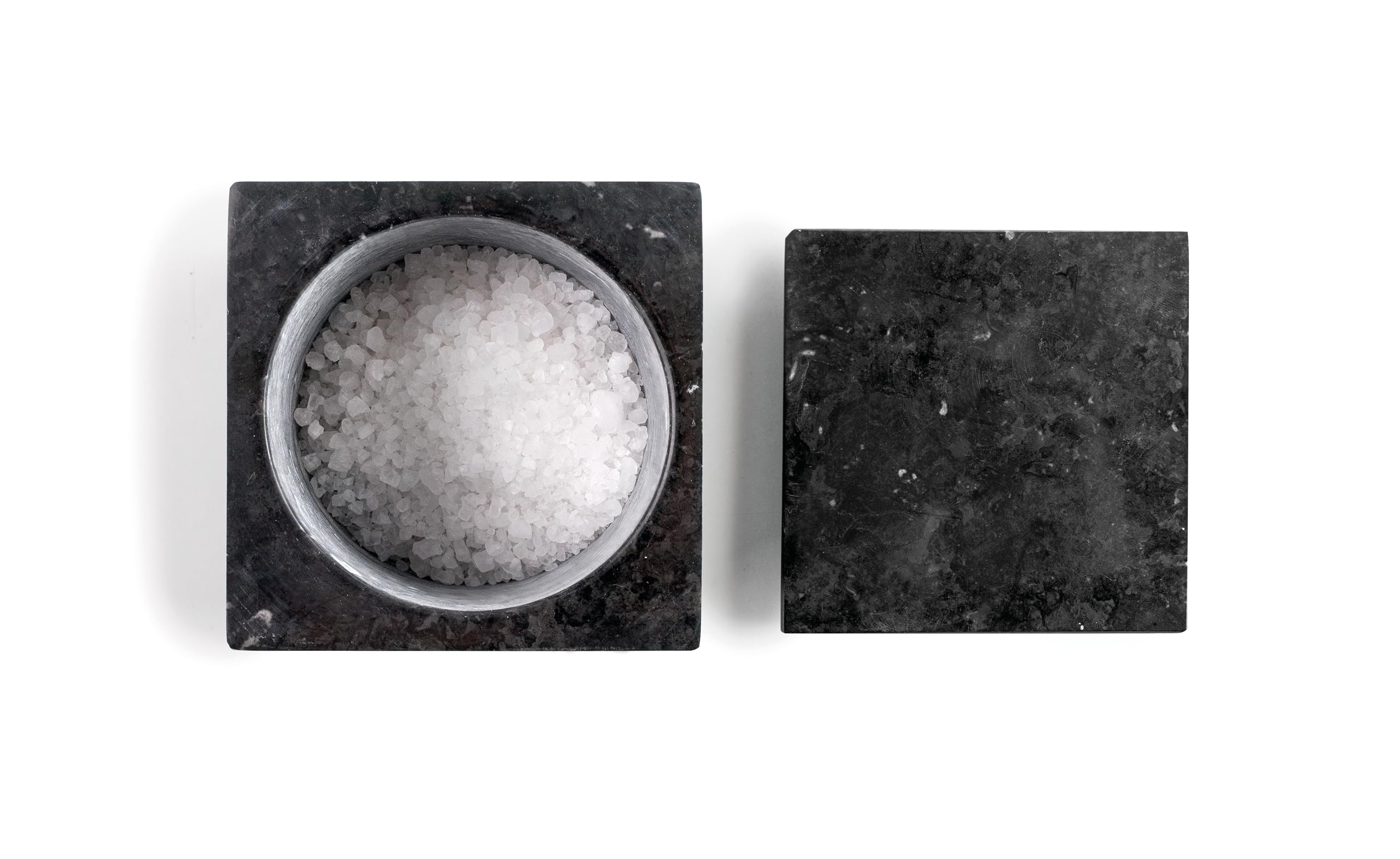 IBILI - Salero De Marmol Negro, 11x11x10.3 cms