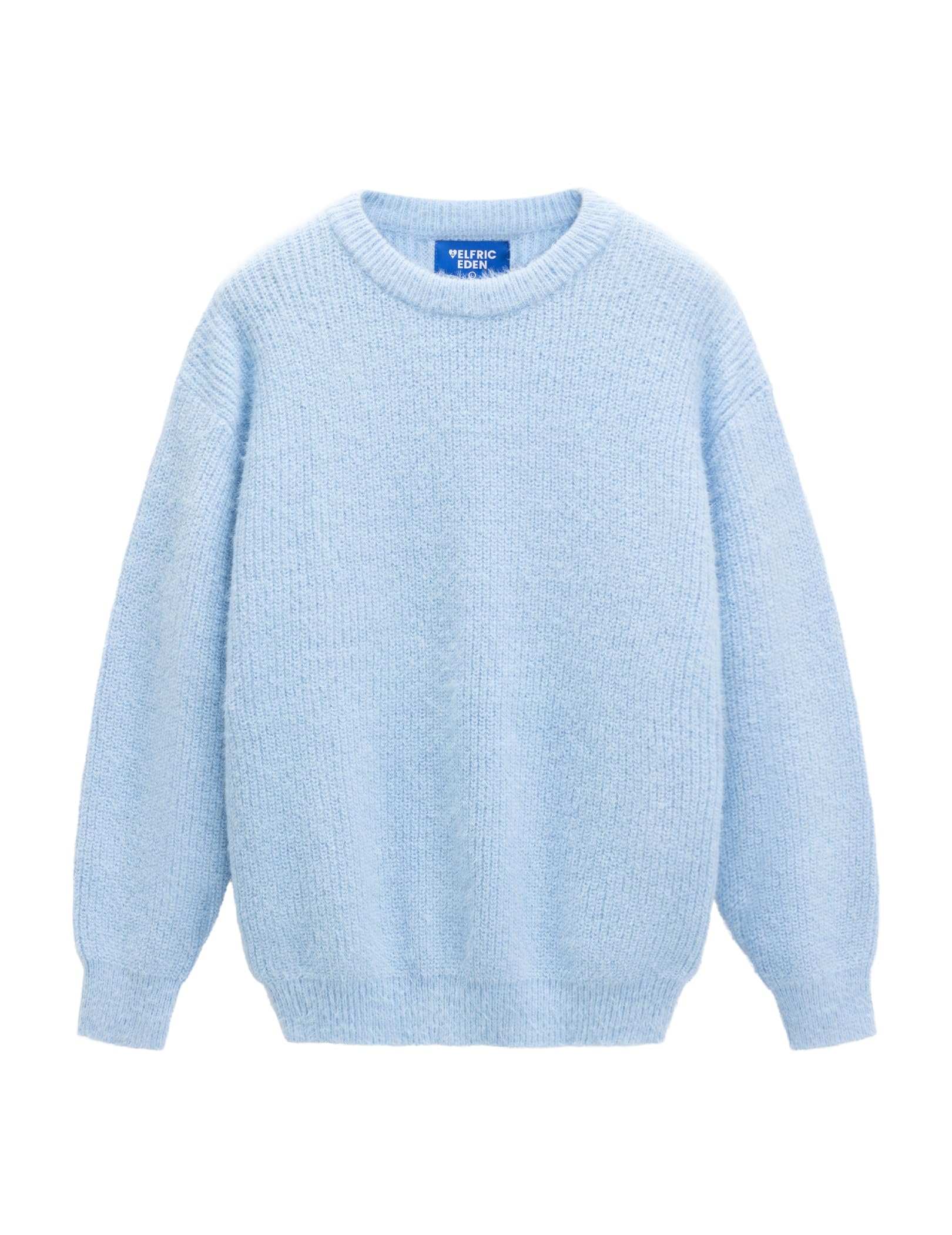 Aelfric Eden Oversized Sweaters Mohair Furry Sweater Crewneck Knit Casual Soft Pullover 2024 Trendy Outfits