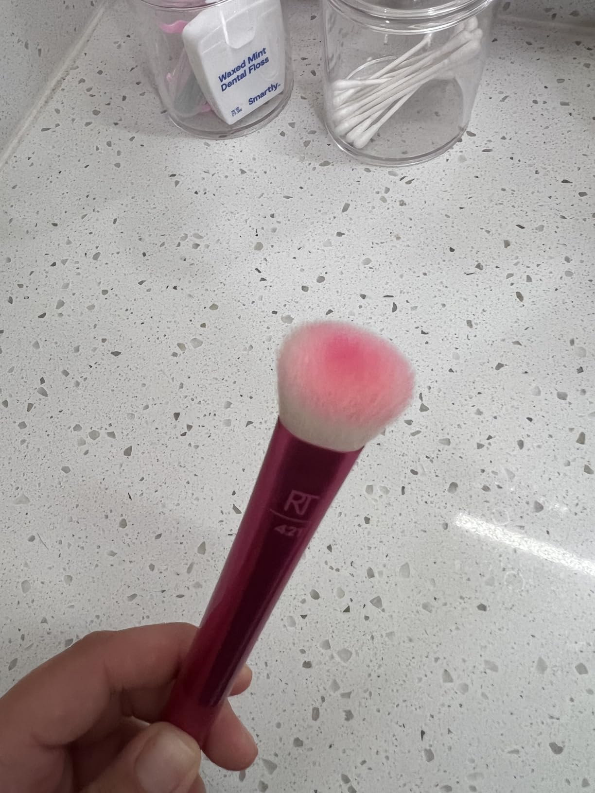 Real Techniques Vivid Escape Color Pop Blush Brush, Multipurpose Makeup Brush For Easy Blending, Use With Liquid & Cream Blush, Synthetic, Soft Bristles, Cruelty-Free & Vegan, 1 Count