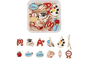 Craftdady Teacher Assorted Enamel Charms