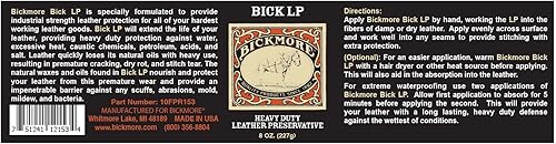 Miniatura 2 de Acondicionador de cuero resistente, reparación de arañazos, LP 8 onzas, bálsamo conservador, protector y restaurador para cuero seco, agrietado y