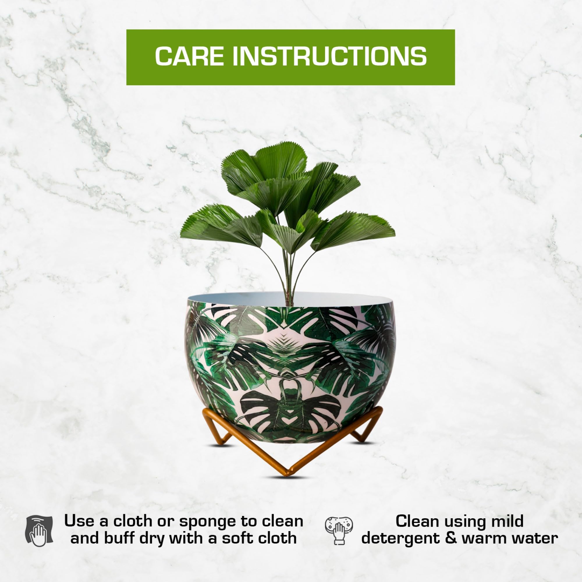 Metal Flower Vase Planter - Elegant Home Décor -4