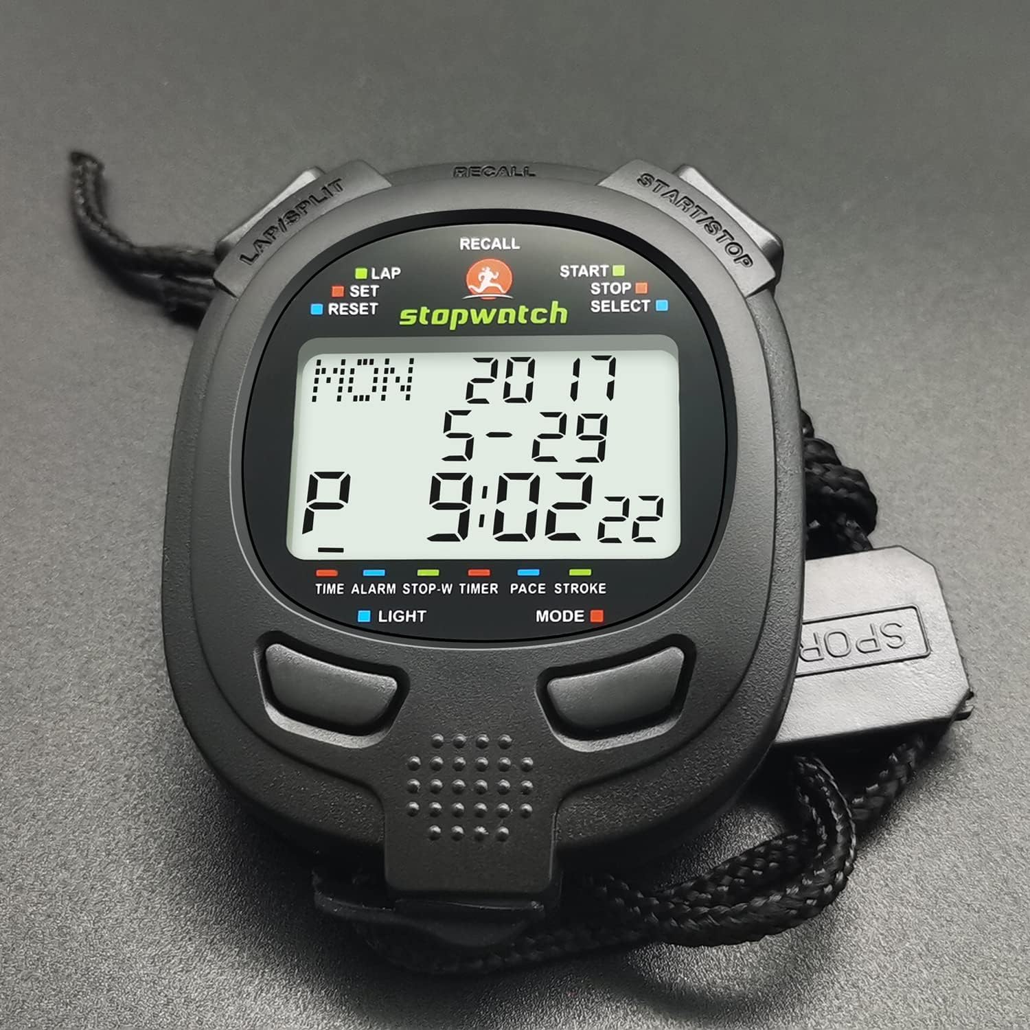 Cronometro, cronometro da 400 giri con retroilluminazione cronometro per sport cronometro timer per sport e competizioni
