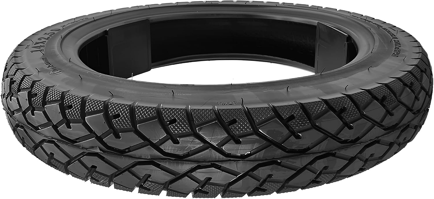14x2.50(64-254) Outer Tire/Inner Tube, Compatible with 2.50-10 60/100-10 Bike, Bicycle, Dirt Bike, Road Bicycle，Mountain Bicycle，Kids Bike