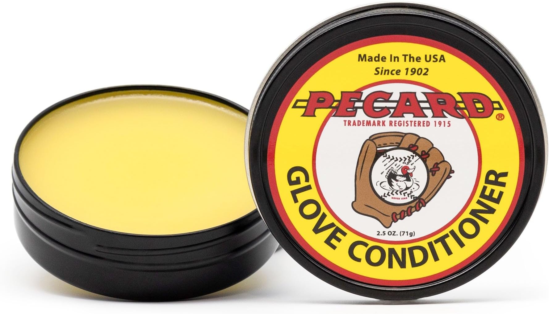 Baseball Glove Conditioner โ 2.5 oz โ Leather Softener & Waterproofer For Baseball Gloves, Softball Gloves, and Other Leather Items - Made In USA