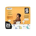 Hello Bello Premium Baby Diapers Size 3, 25 Count of Disposable, Extra-Absorbent, Hypoallergenic Baby Diapers with Snug and Comfort Fit, Sleepy Sloth