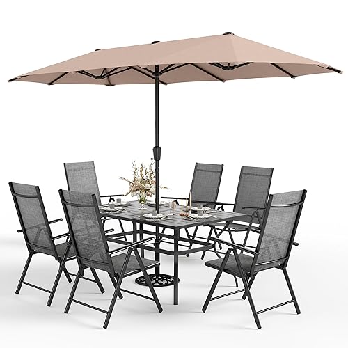 Sophia & William 7 Pieces Patio Dining Set with 13ft