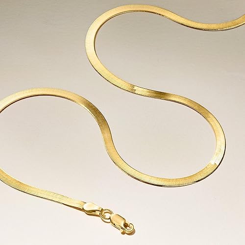 Miniatura 5 de Pure Collection by Ross-Simons 3mm 14kt Yellow Gold Herringbone Necklace