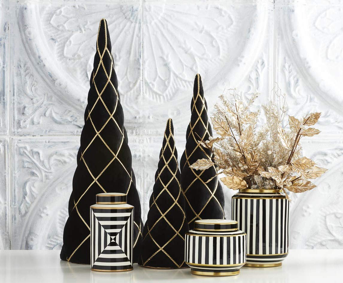 Amazon｜K&K Interiors 16948A-1 7.5インチ ブラックとホワイト