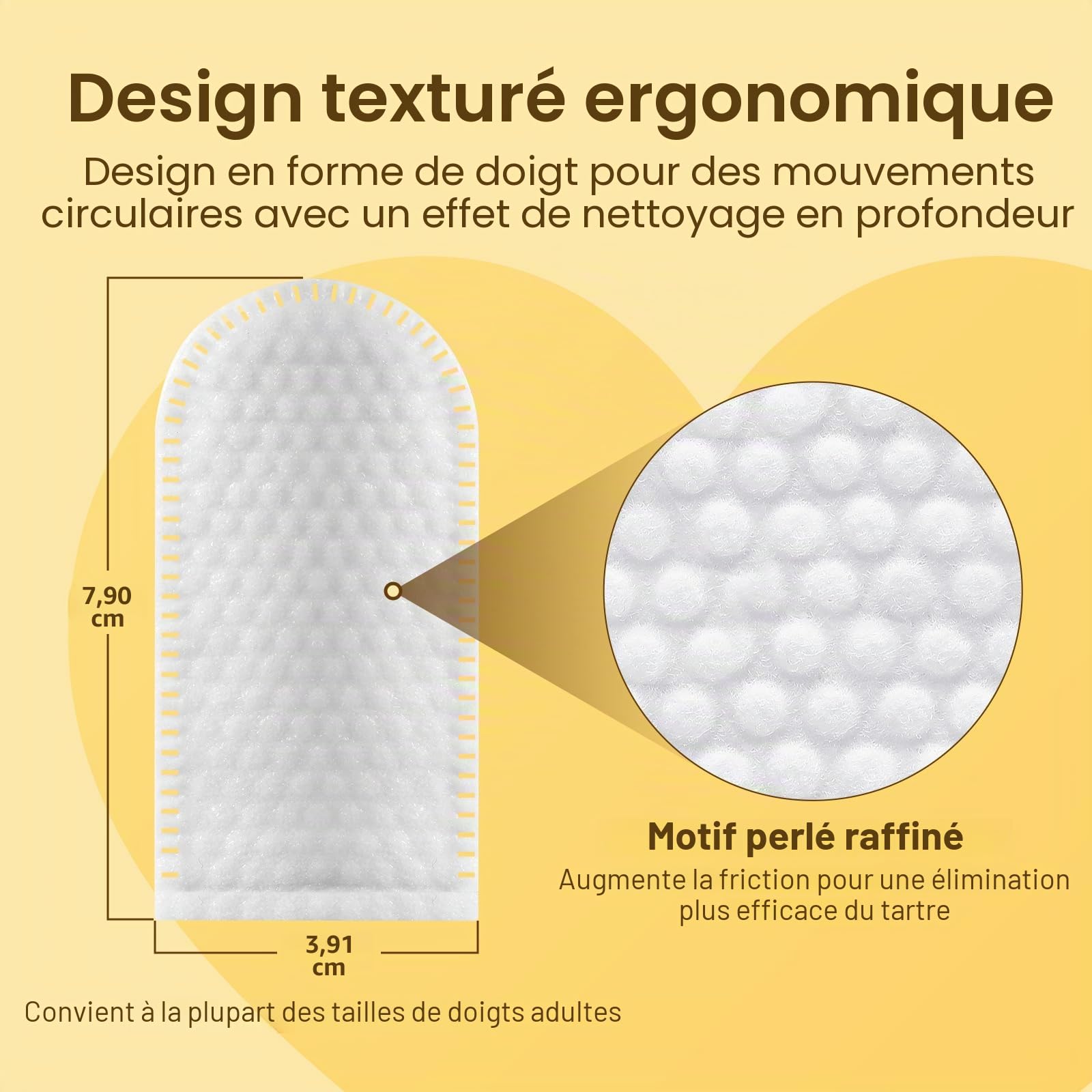 HICC PET Serviettes de nettoyage des dents pour chiens et chats, Enlevez la mauvaise haleine en enlevant la plaque et le tartre accumulé Brosse à dents à doigts de chien sans rinçage (Minte)