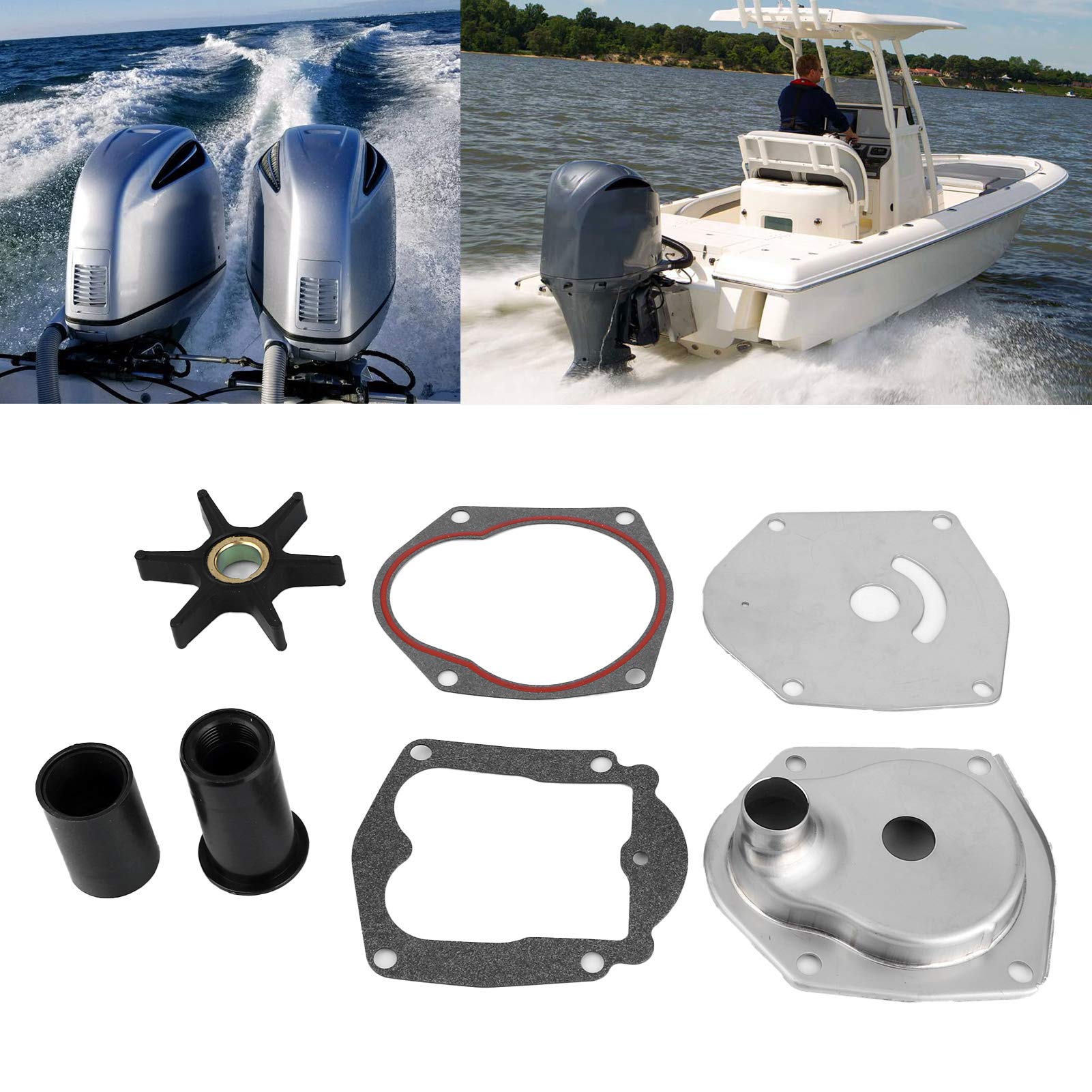 Qiilu Kit girante pompa acqua, kit girante pompa acqua fuoribordo Riparazione misura per motore Mariner