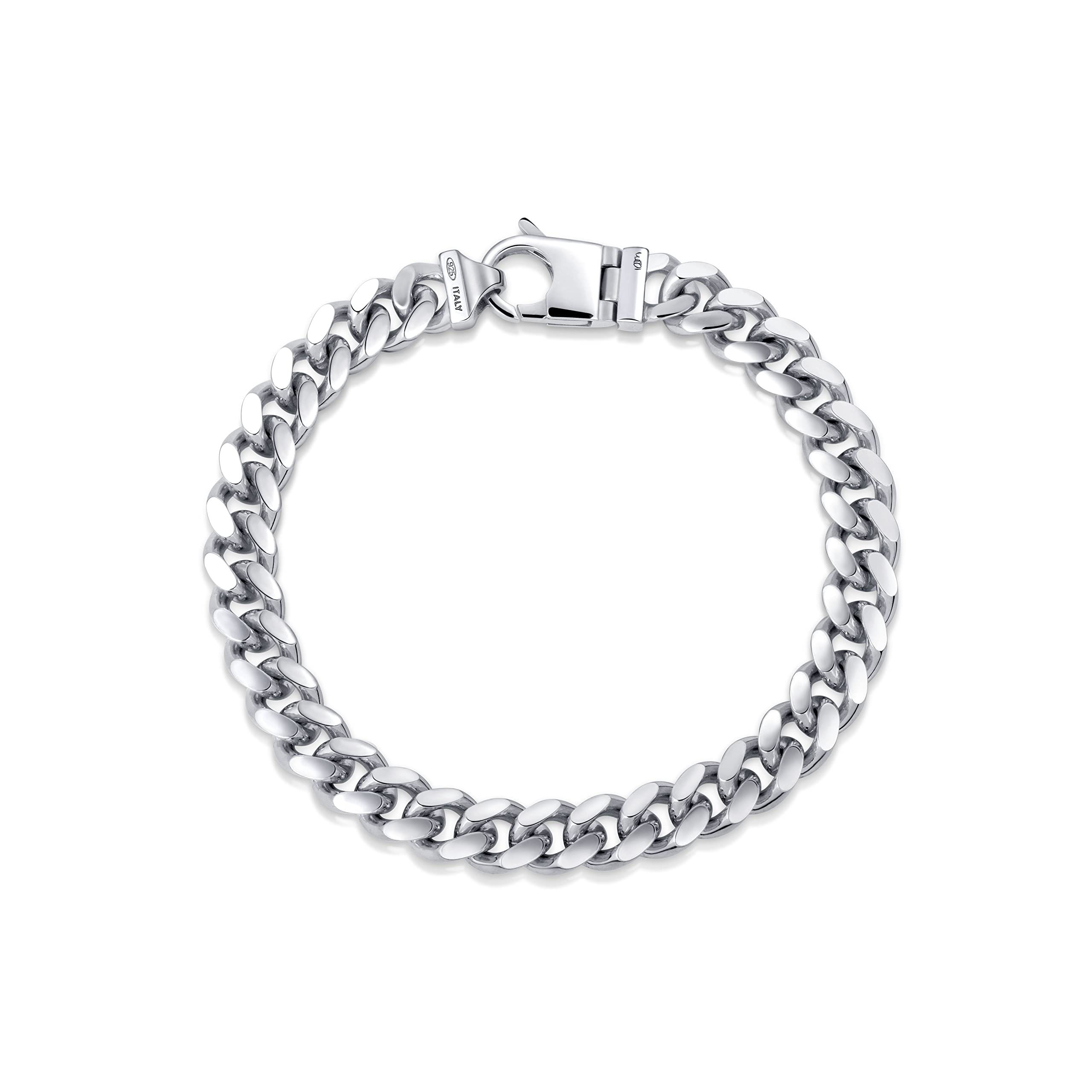 Amberta Pulsera Cubana para Hombre en Plata de Ley 925