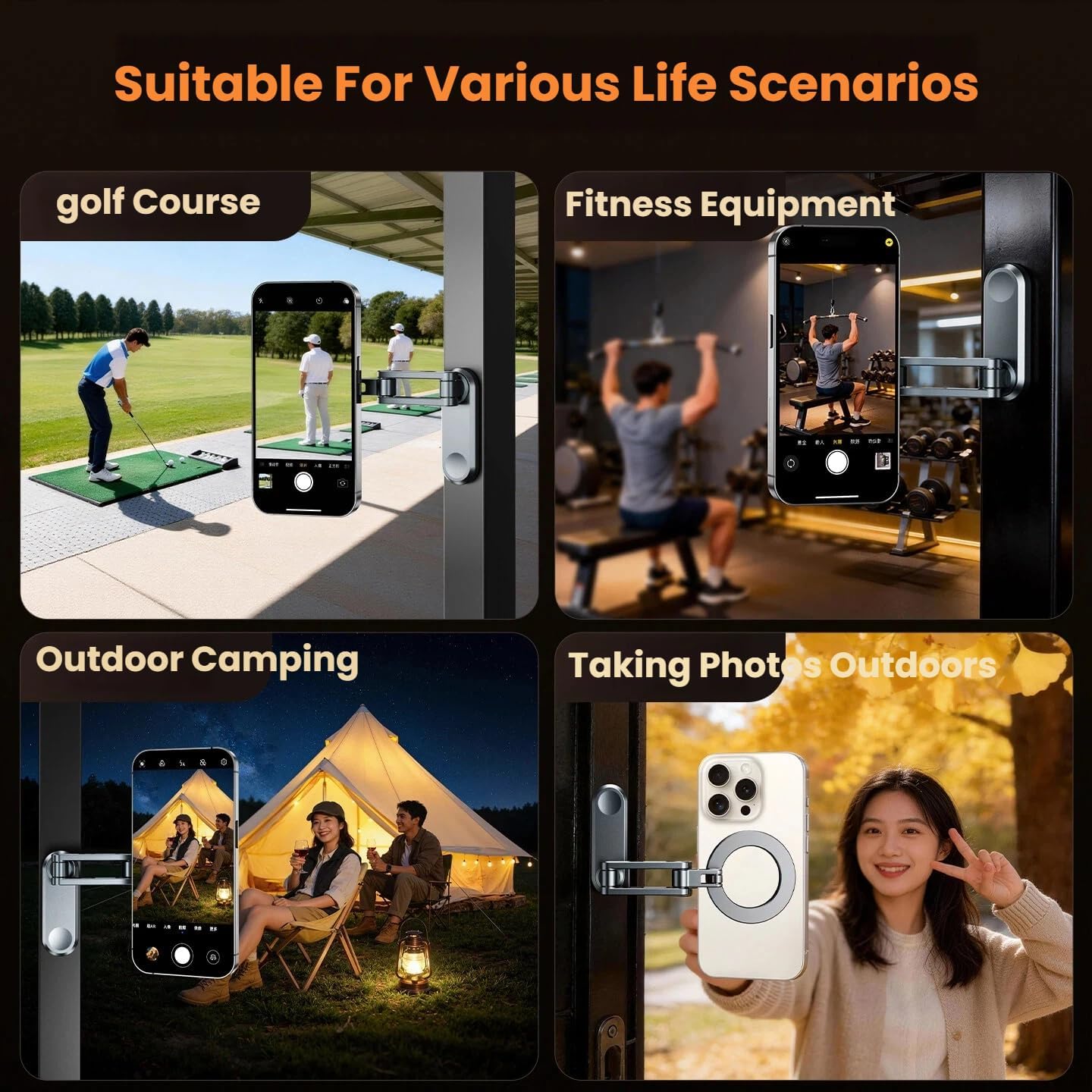 Chapter Seven Magnetic Golf Cart Phone Holder for MagSafe iPhone image 4