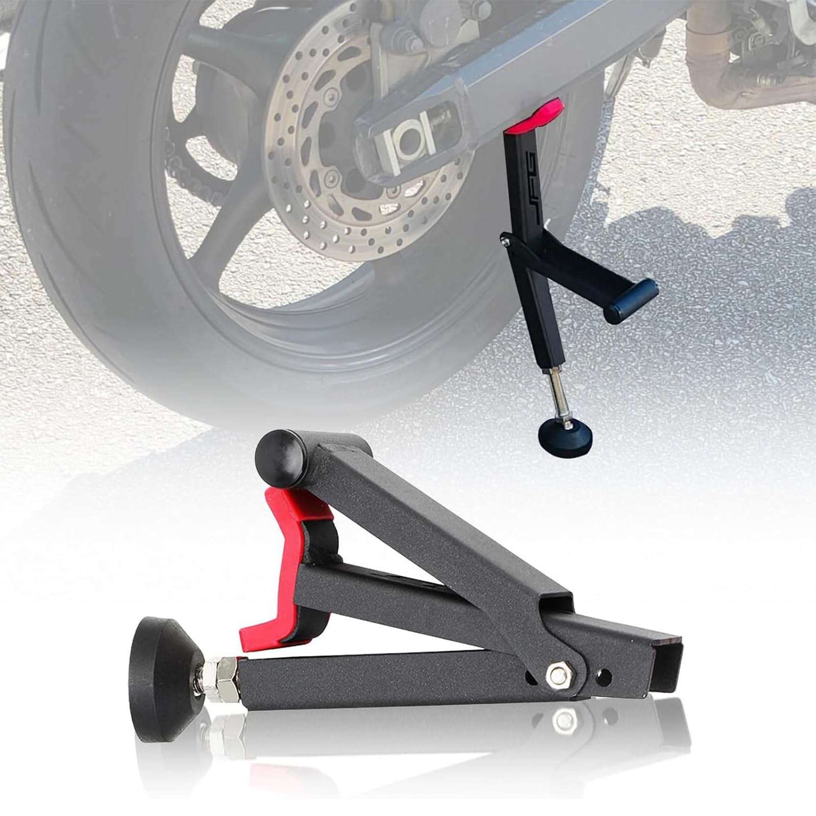 Béquille d'Atelier Moto Arrière Pliable pour Pit Bike Dirt Bike Rouge