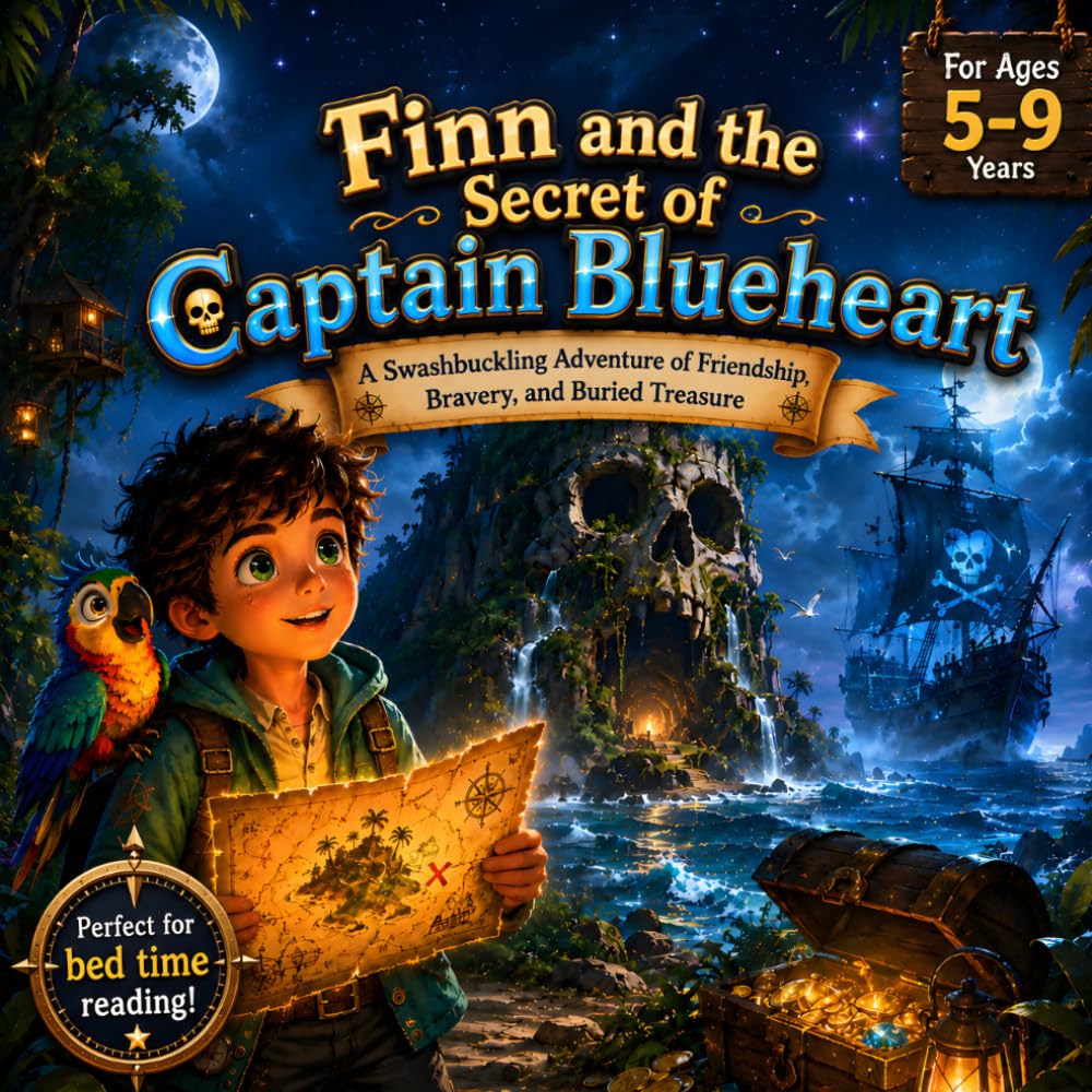 Finn and the Secret of Captain Blueheart: A Magical Treasure Hunt Across Stormy Seas, Hidden Clues, and Pirate Legends